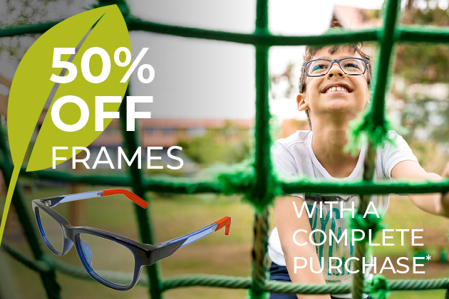 50% off frames with a complete purchase