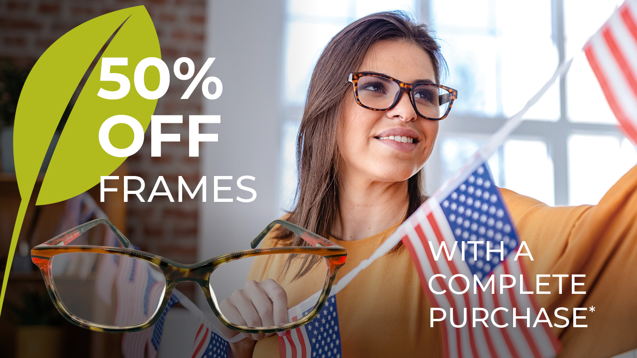 50% off frames with a complete purchase