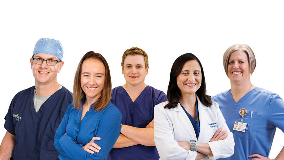 Group of five Prevea doctors