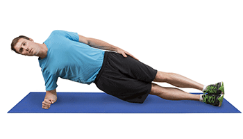 Man demonstrating side plank pose