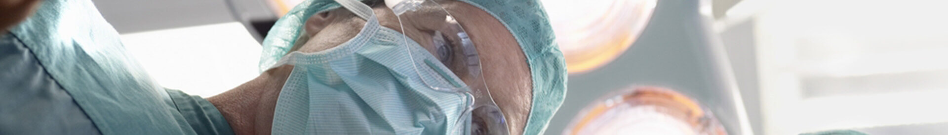 Surgeon performing neurointerventional surgery
